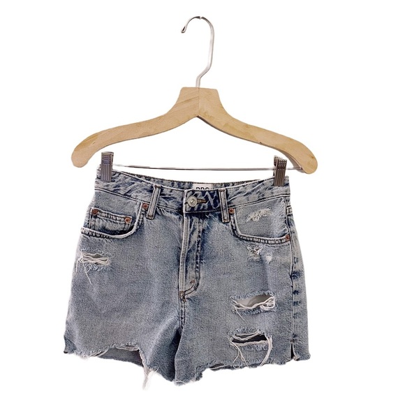 Urban Outfitters BDG Distressed Denim Surf Shorts Blue Jeans - Picture 1 of 6